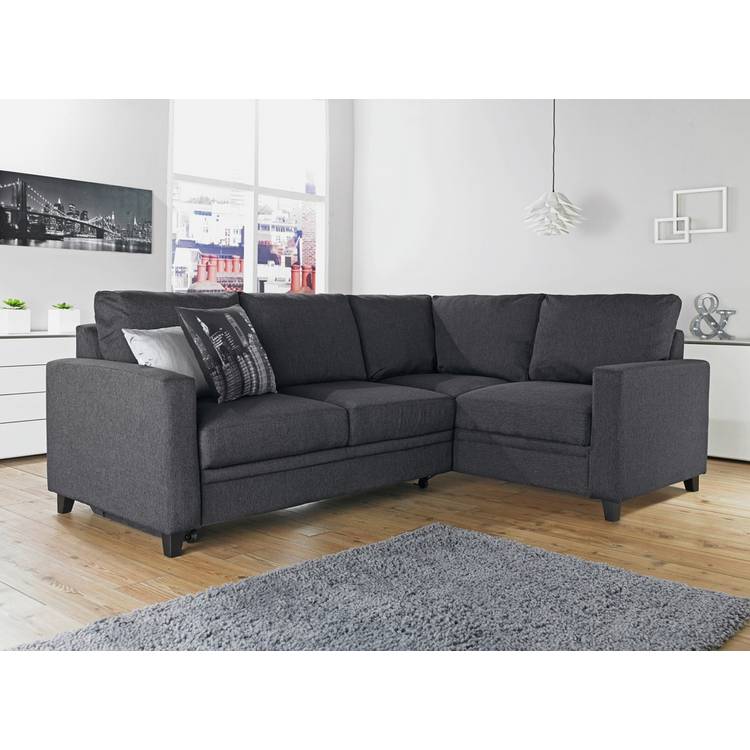 Habitat Seattle Right Hand Storage Corner Sofa Bed -Charcoal 0