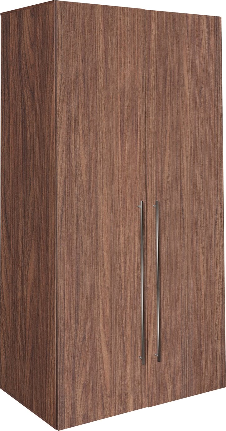 Argos Home Atlas 2 Door Tall Wardrobe - Walnut Effect