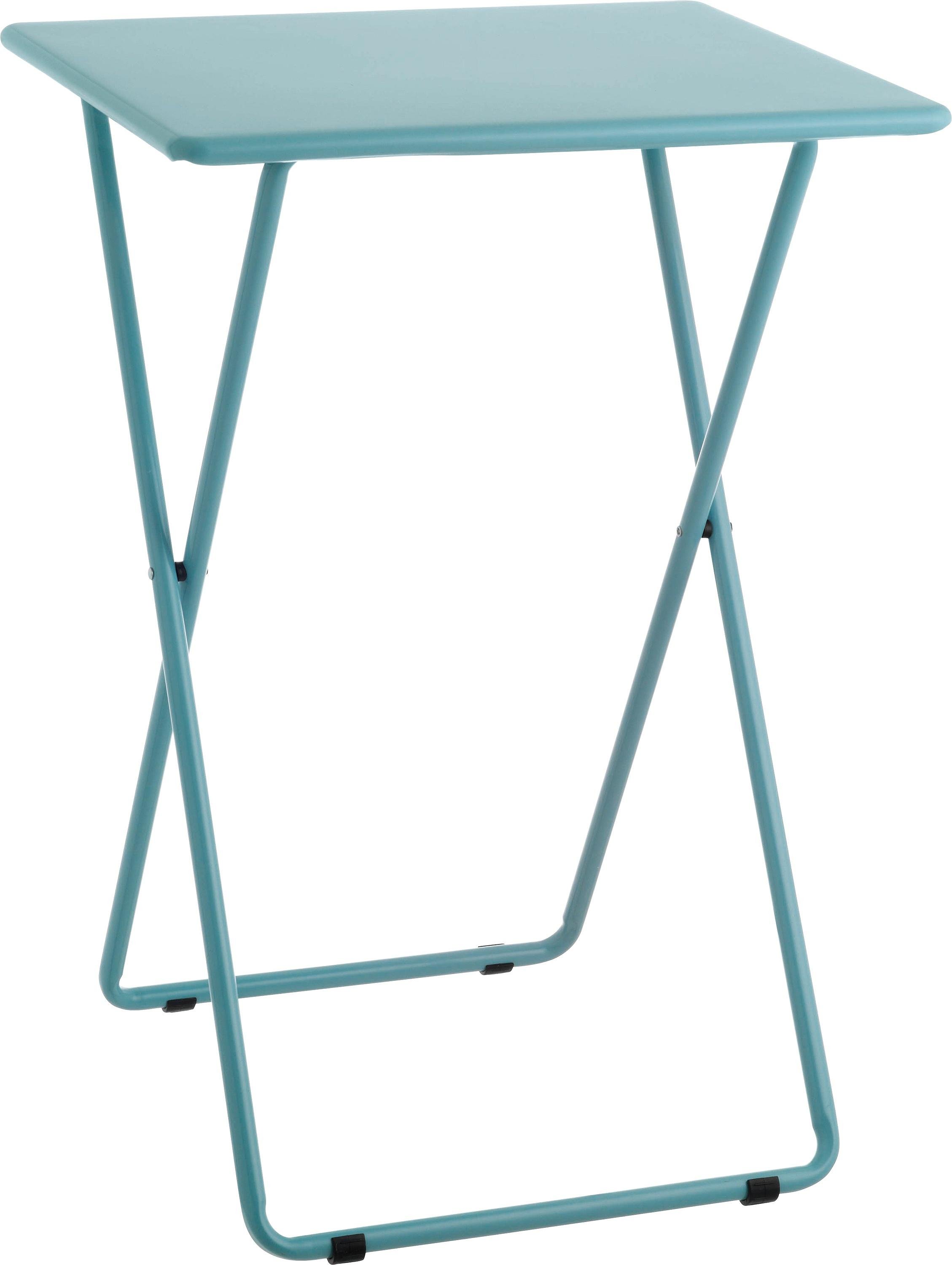 Habitat Airo Metal Folding Table - Sea Blue