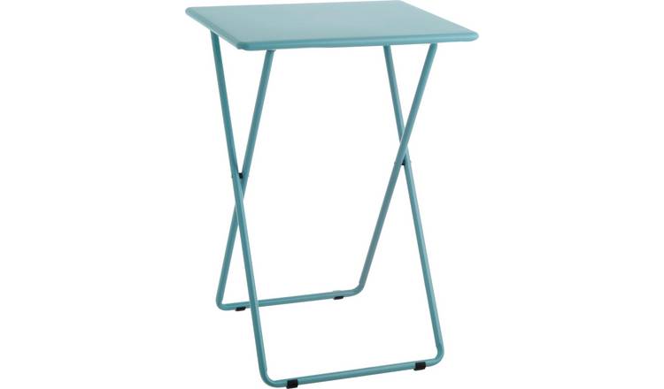 Buy Habitat Airo Metal Folding Table Sea Blue Side Tables Argos