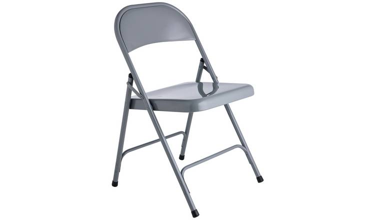 Buy Habitat Macadam Metal Folding Chair Grey Dining chairs Argos