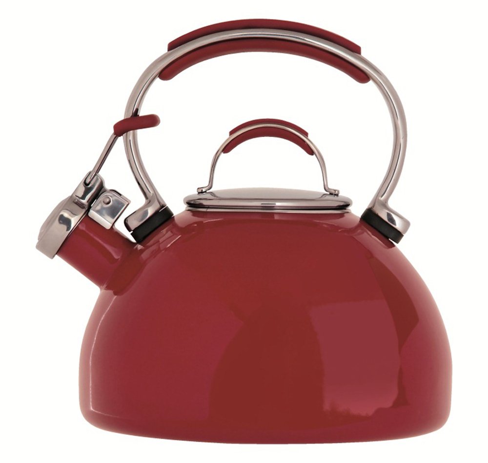 Prestige Enamel Stove Top Kettle - Red