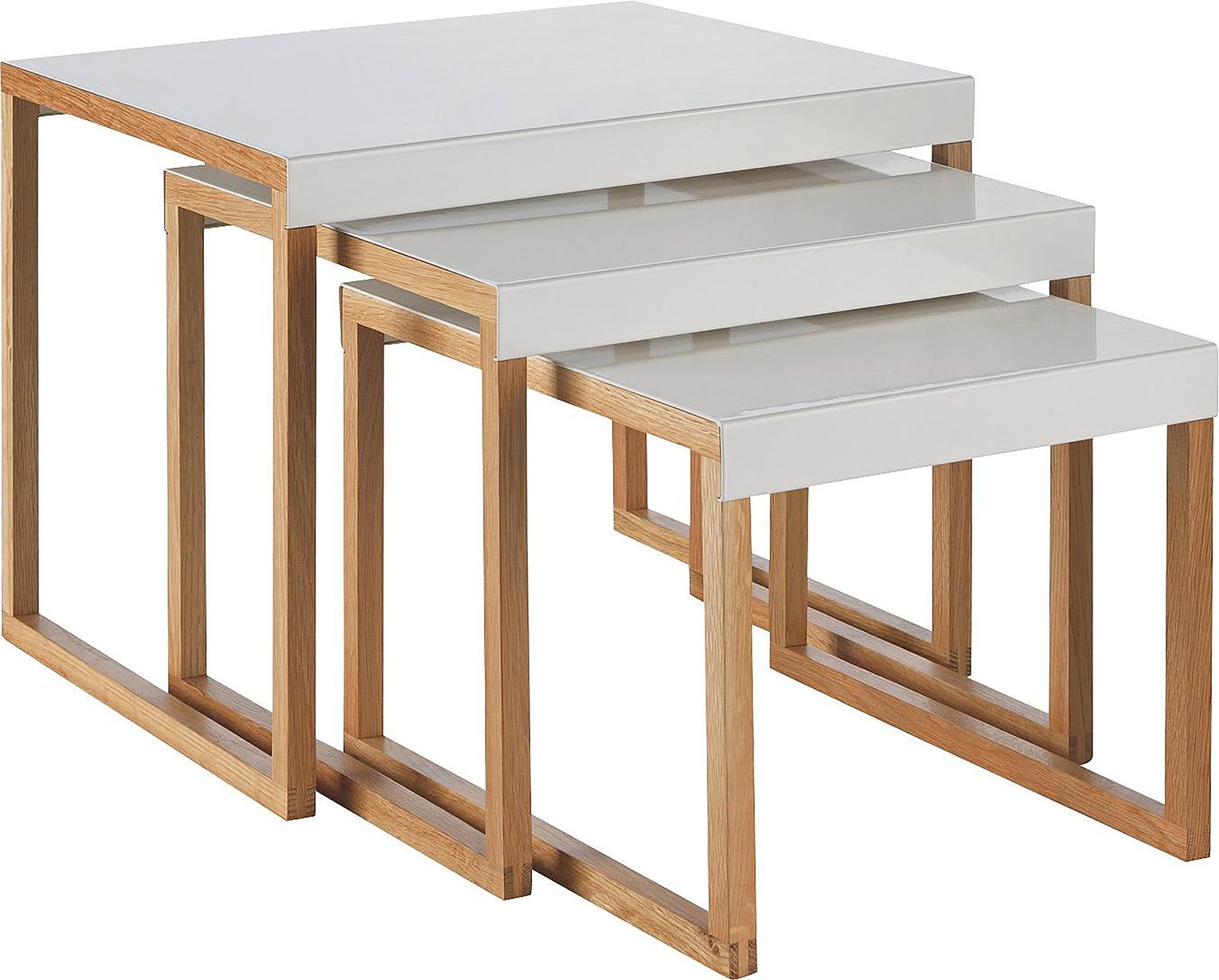 Habitat Kilo Metal Nest of 3 Tables - White