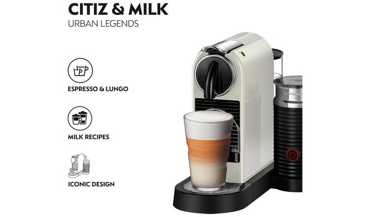 Nespresso CitiZ & Milk Coffee Machine by KRUPS with Milk Frother, Silver