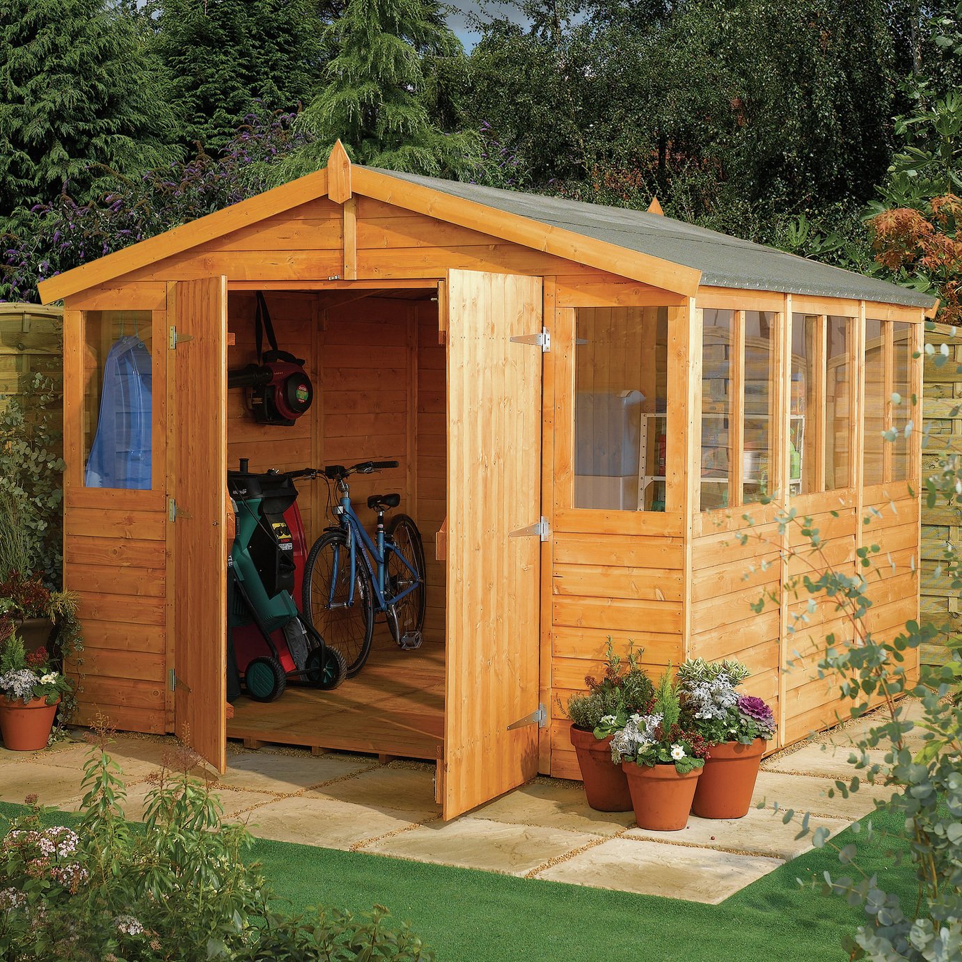 Rowlinson Shiplap Wooden Workshop - 9 x 15ft