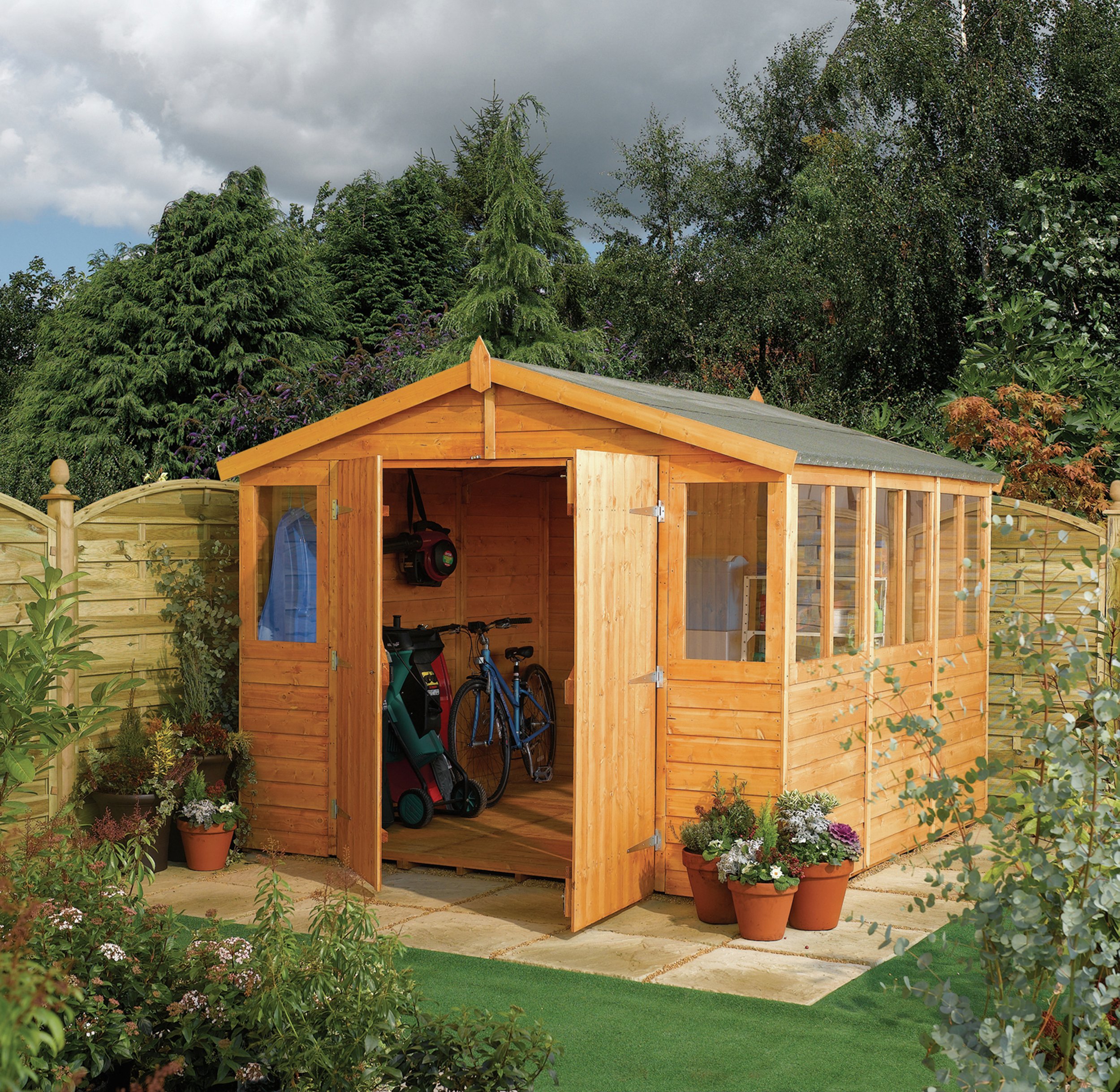 Rowlinson Shiplap Wooden Workshop - 9 x 9ft