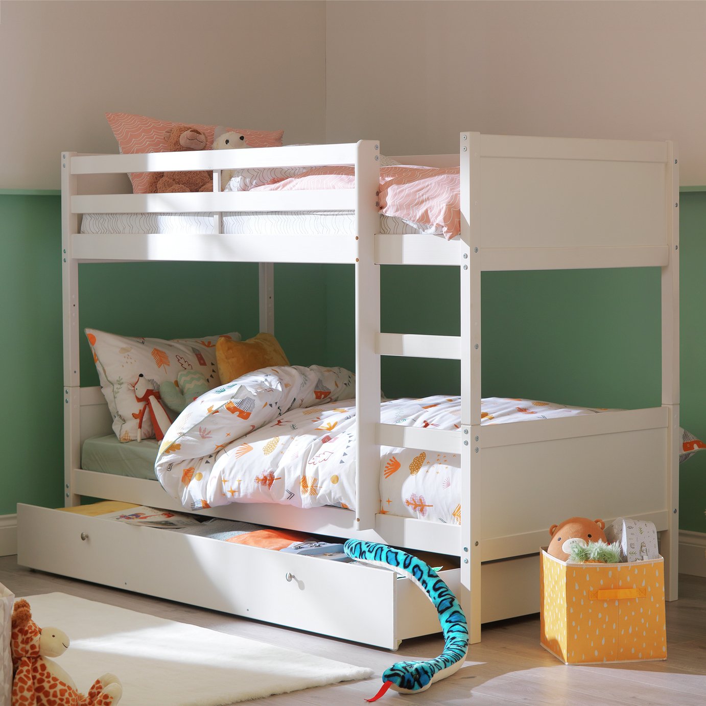 Habitat Detachable Bunk Bed with Storage - White