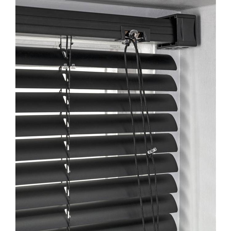Argos Home Plastic Jet Black Venetian Blind - 90cm 0