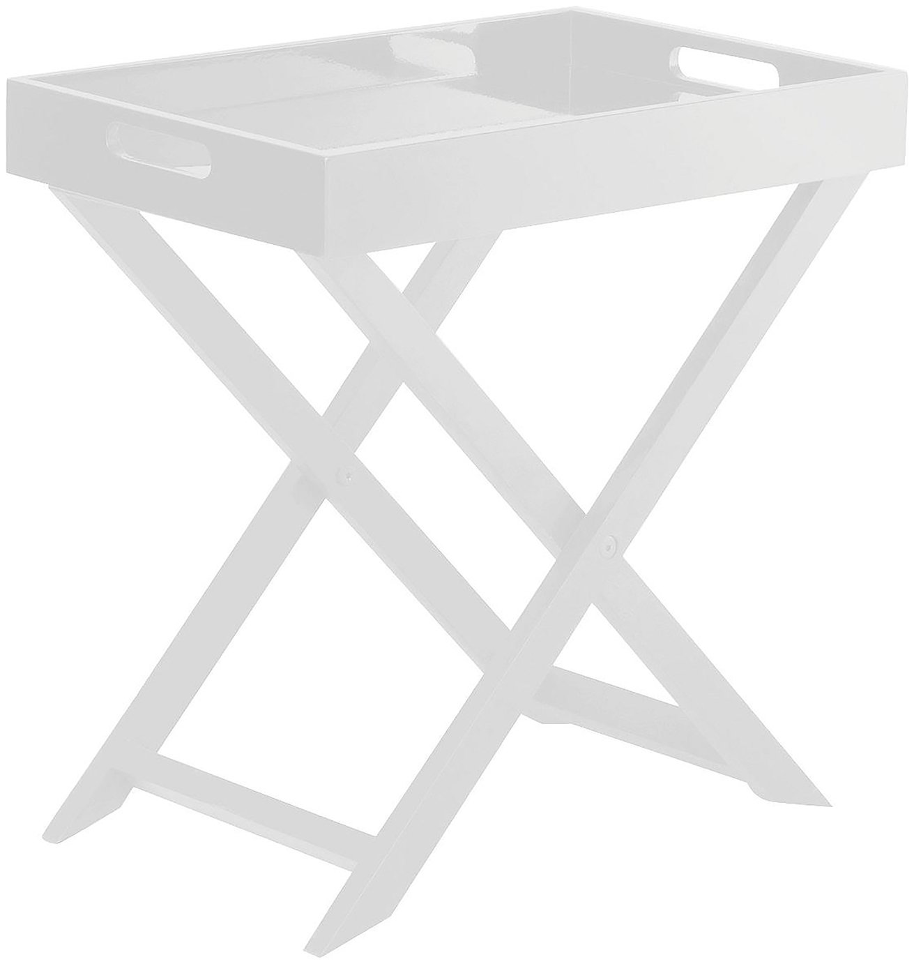 Habitat Oken Folding Side Table - White