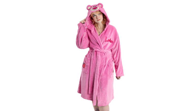 Disney Toy Story Character Adult Womens Pink Hooded Bathrobe - XL