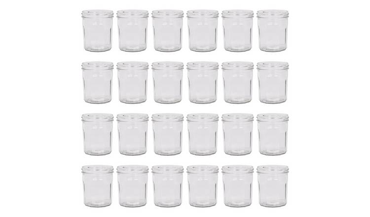 Argon Tableware Glass Jam Jars - Pack of 24