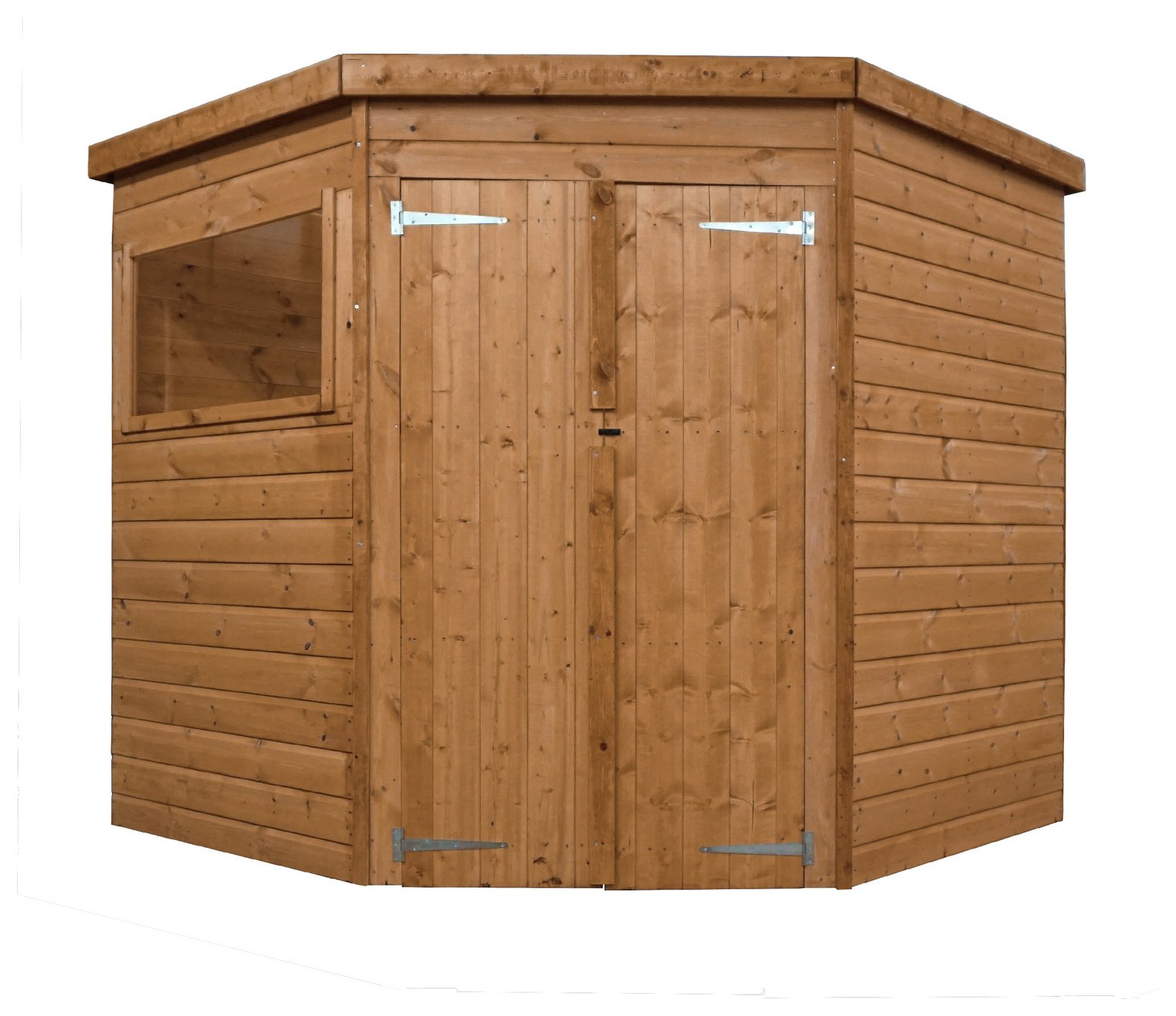 Mercia Shiplap Wooden Double Dr Corner Garden Shed review