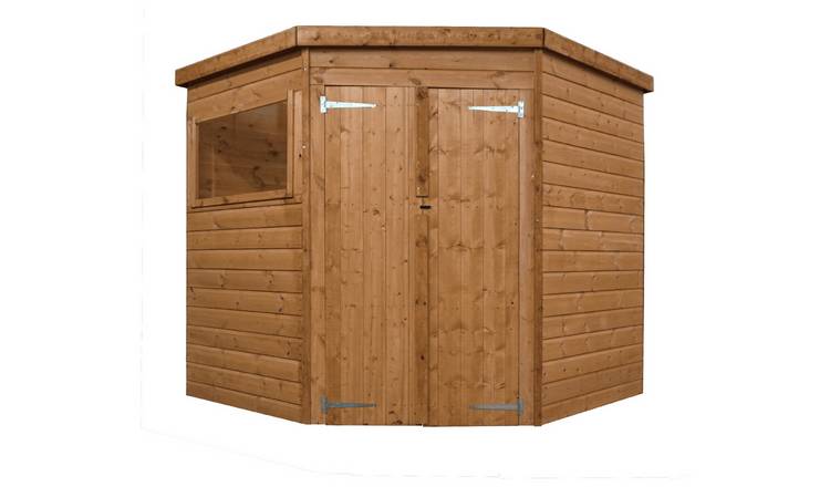 buy mercia wooden 7 x 7ft shiplap double door corner