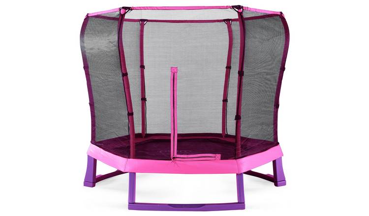 Plum 7ft Junior Jumper Trampoline with Enclosure-Pink/Purple