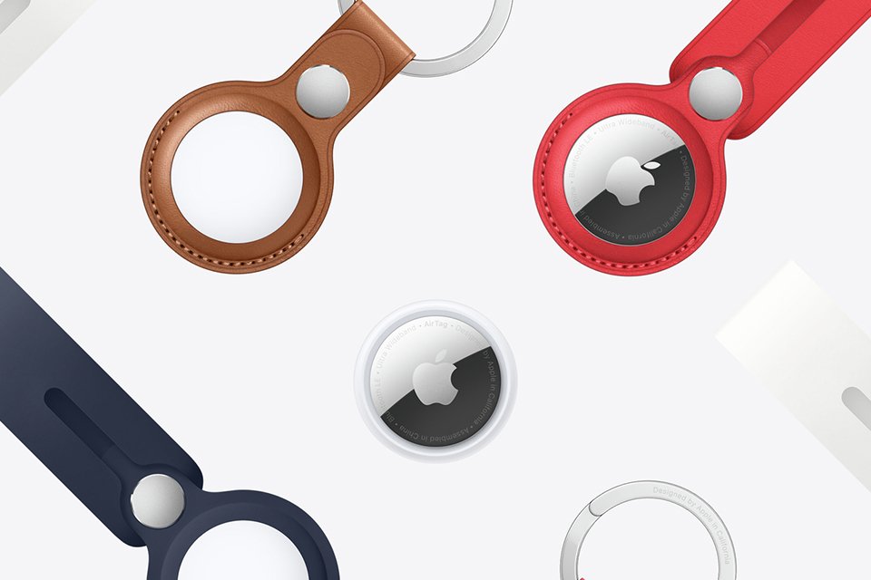 A collage of luggage bluetooth trackers.