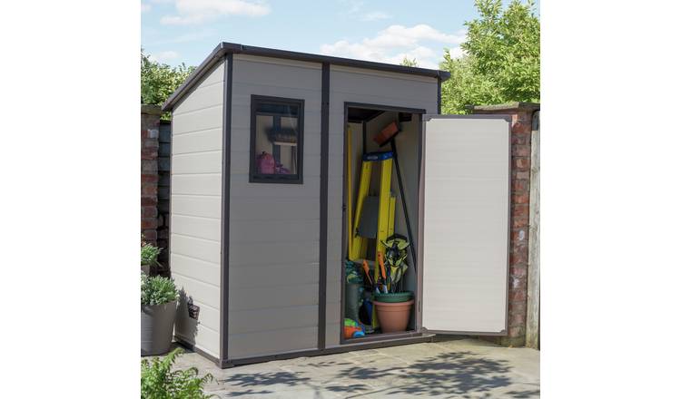 Keter Keter Manor Pent Outdoor Garden Storage Shed Beige/Brown 6 x 4 ft Fast delivery 