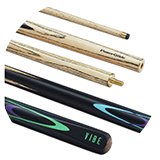 Snooker cues.