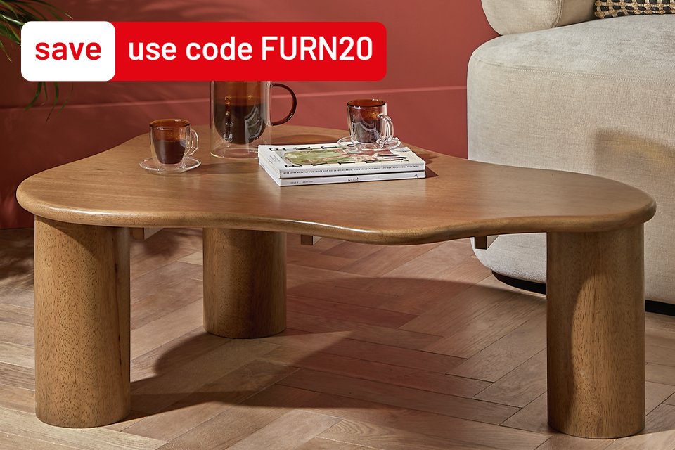 Save 20% on selected living room furniture on orders over £100. Use code FURN20. Shop now.