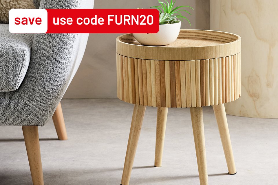Save 20% on selected indoor furniture. Using code FURN20 at checkout.