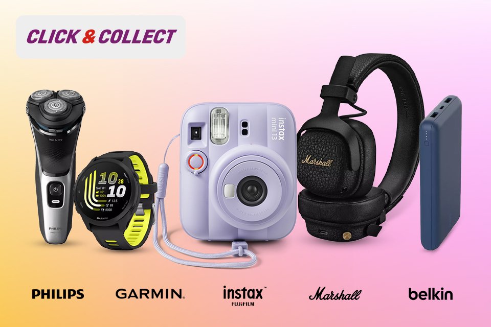 Click & collect. Enjoy a Summer of tech at Argos. Stay powered, connected and entertained all summer long.