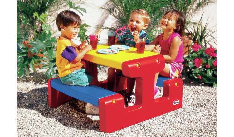 Buy Little Tikes Junior Picnic Table Primary Kids garden ...