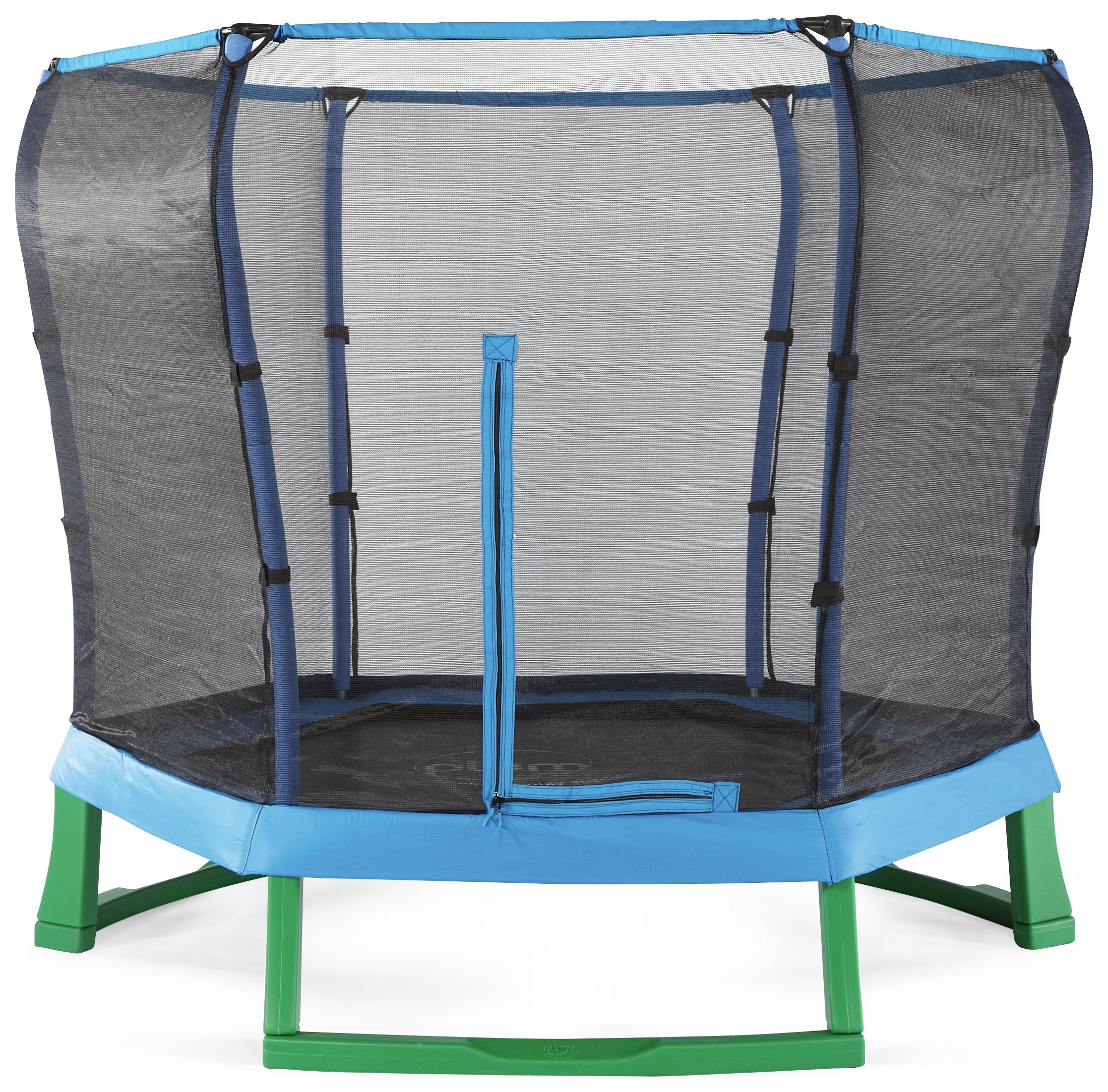 Plum Products 7ft Trampoline With Enclosure Blue/Green Plum Products 7ft Trampoline With Enclosure Blue/Green