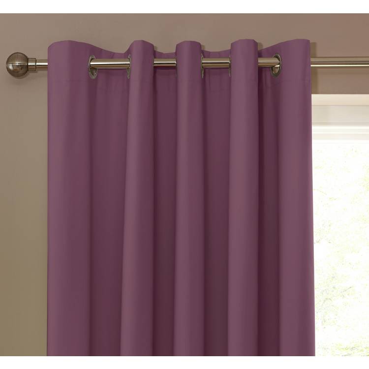 Habitat Plain Blackout Eyelet Curtains - Plum 0