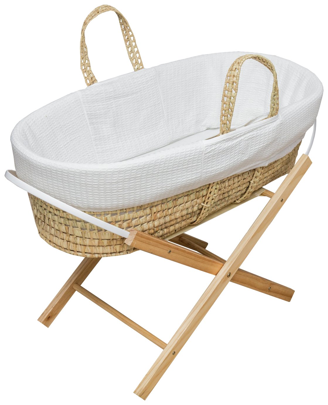 Kinder Valley Waffle Moses Basket & Folding Stand