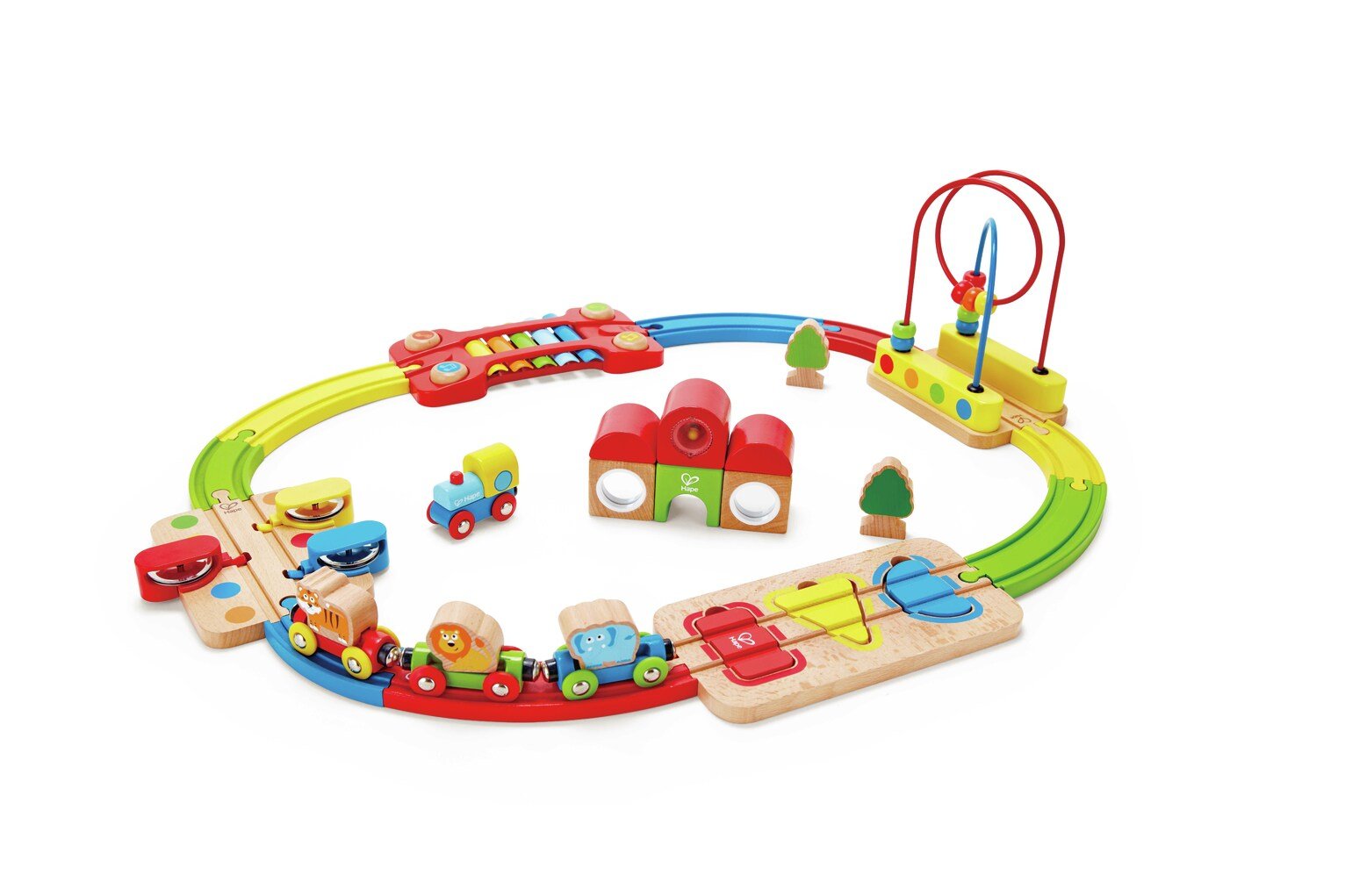 Hape Rainbow Puzzle Railway Set