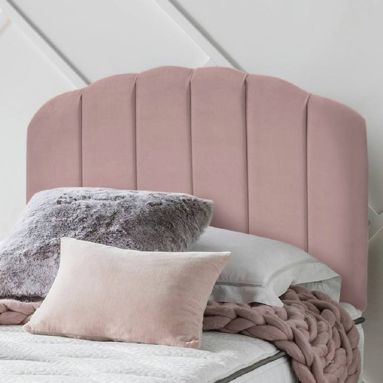 Silentnight Merlin Velvet Single Headboard-Dusky Pink 0