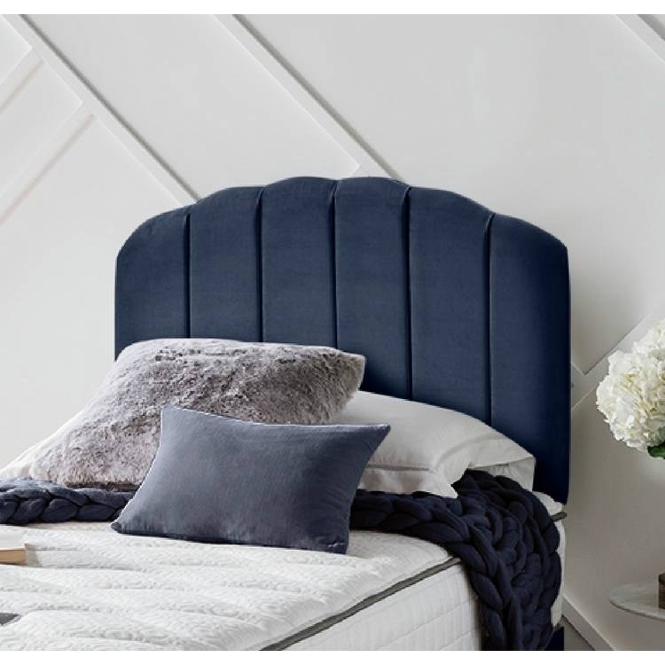 Silentnight Merlin Velvet Single Headboard - Blue 0