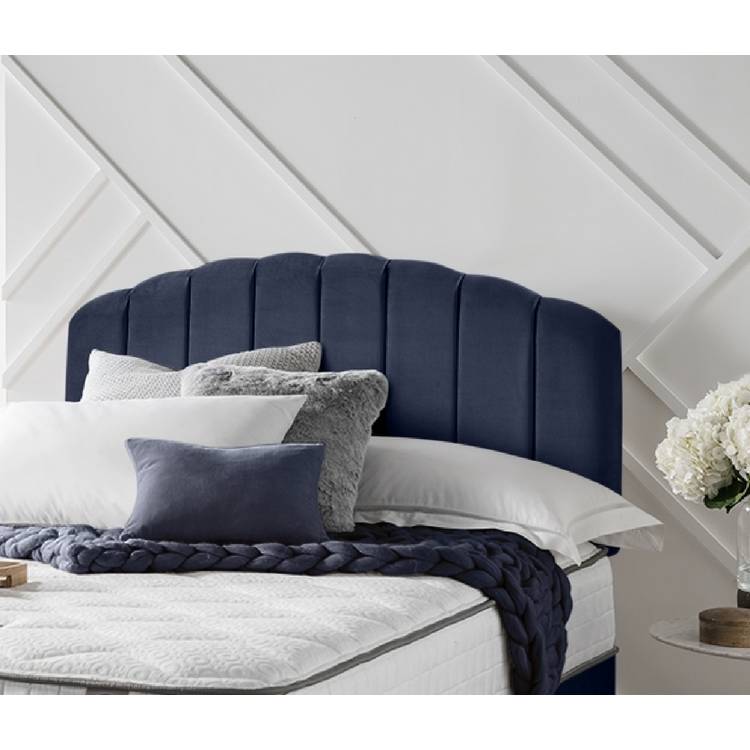 Silentnight Merlin Velvet Kingsize Headboard - Blue 0