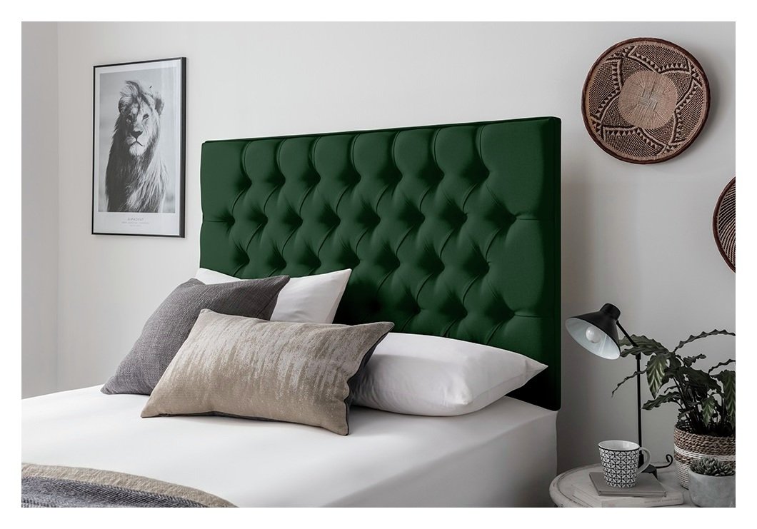 Silentnight Sassaria Velvet Double Headboard - Green