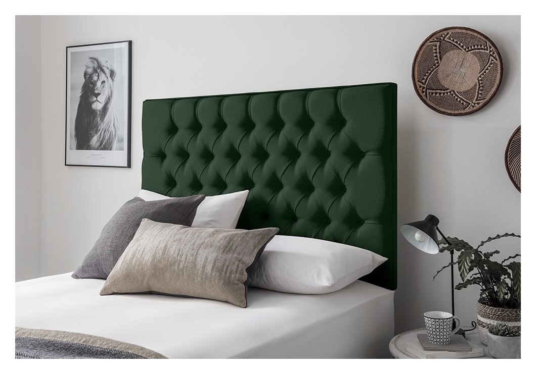 Silentnight Sassaria Velvet Kingsize Headboard - Green