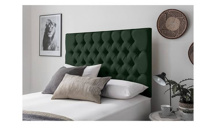 Green king store size headboard