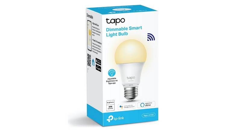 Buy TP-Link Tapo L510E E27 White Dimmable Smart Wi-Fi Bulb, Smart light  bulbs