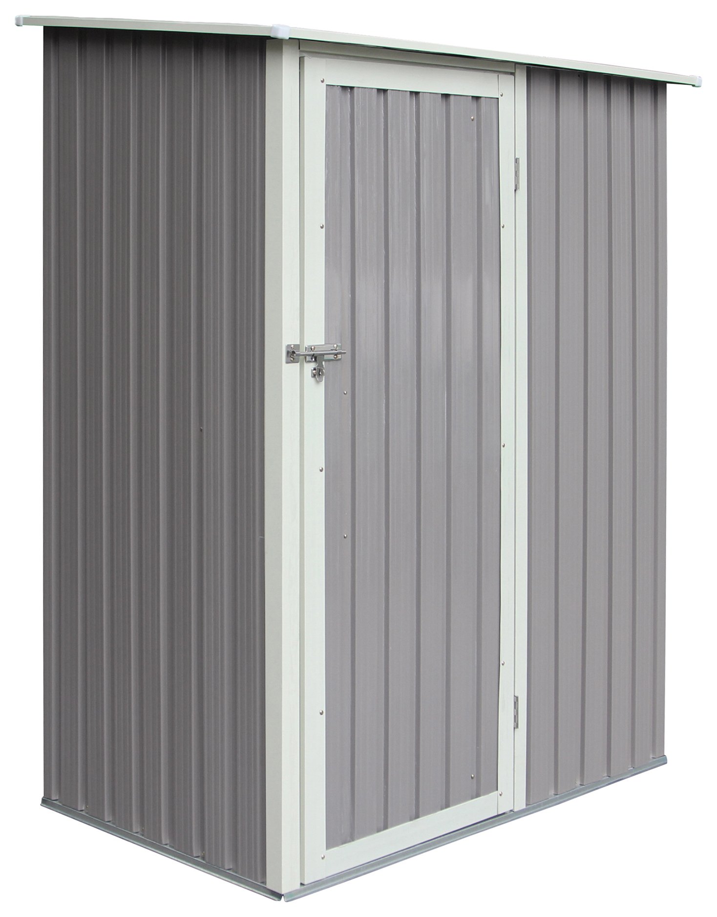 Rowlinson Trentvale Metal Light Grey Pent Shed 5 x 3ft