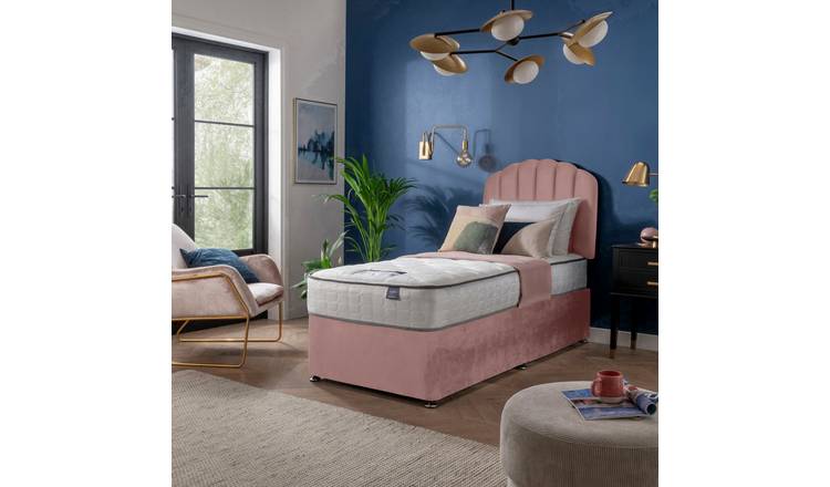 Crushed velvet deals divan bed argos