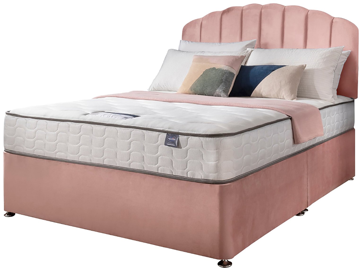 Silentnight Middleton Kingsize Comfort Divan Bed - Pink