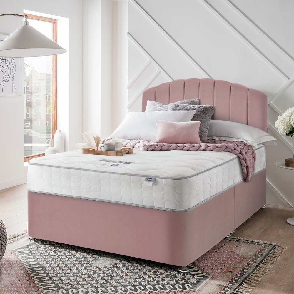 Silentnight Middleton Kingsize Comfort Divan Bed - Pink