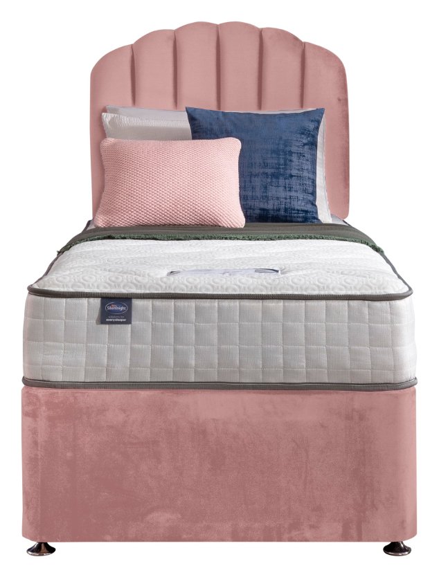 Silentnight Middleton Single Memory Divan Bed - Pink