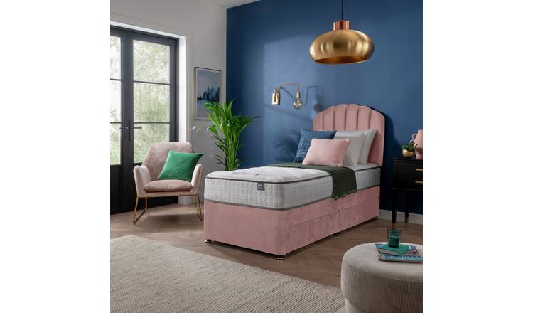Silentnight Middleton Single Memory 2 Drawer Divan Bed- Pink