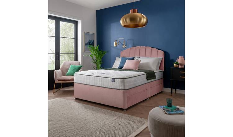 Silentnight Middleton Double Memory 4 Drawer Divan Bed- Pink