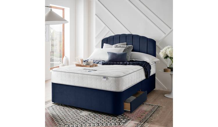 Silentnight Middleton Double 2 Drawer Divan Bed - Blue