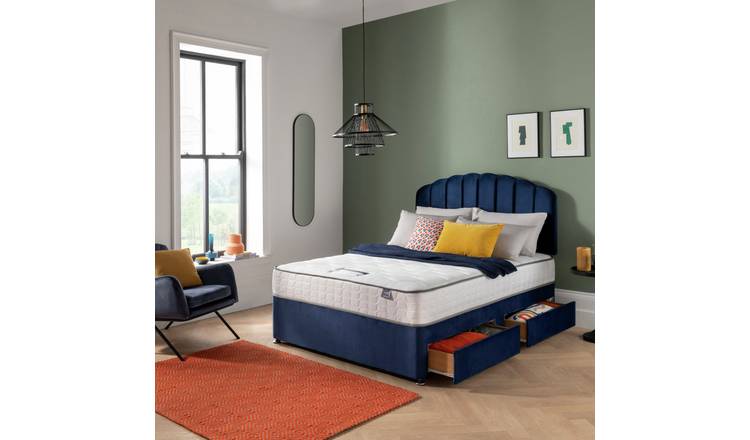 Silentnight Middleton Double 4 Drawer Divan Bed - Blue