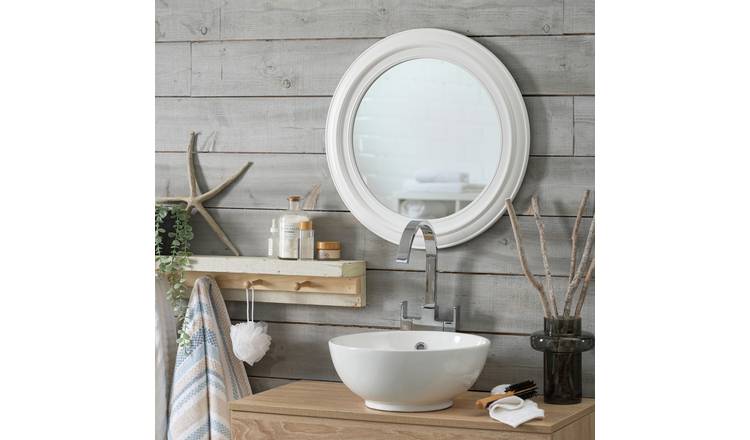 Buy Innova Round Bathroom Mirror White null Argos