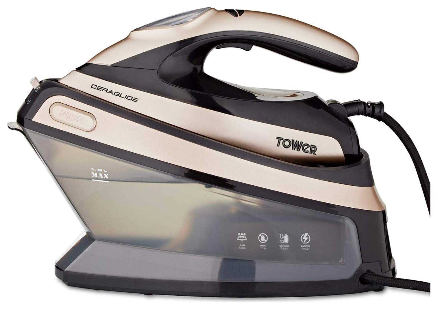 Tower T22024GLD Ceraglide Steam Generator Iron