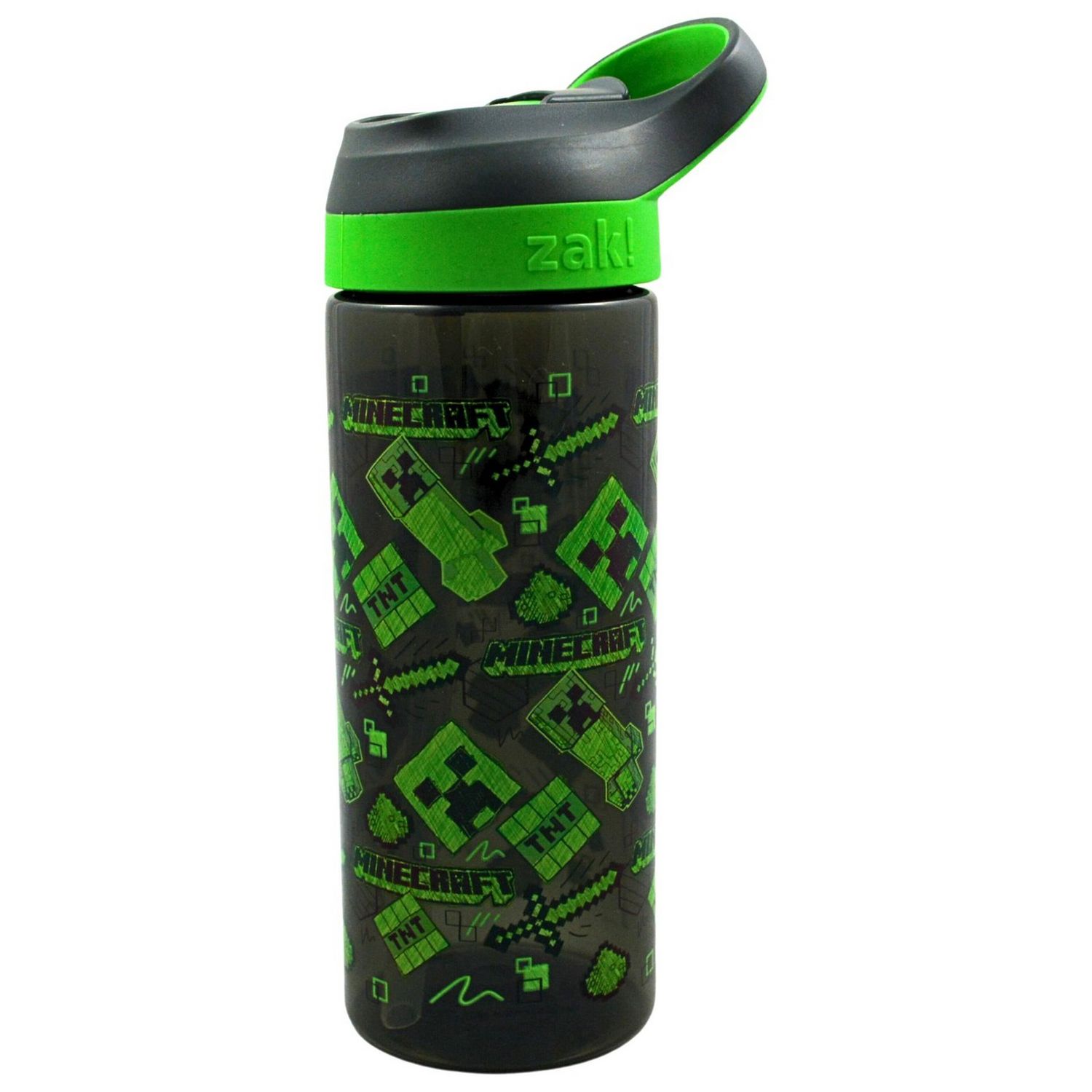 Zak Atlantic Minecraft Acid Sketch Kids Sipper Water Bottle 600ml