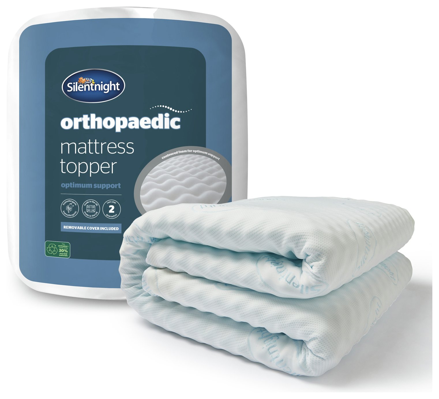 Silentnight Orthopaedic Mattress Topper with Cover - Double