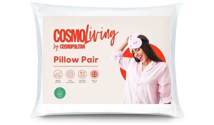 Buy Cosmo Living Hollowfibre Washable Medium Soft Pillow 2 Pack Pillows Argos